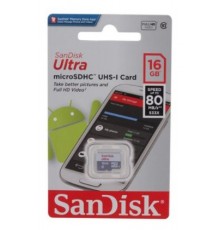 MicroSD 16GB SanDisk Class 10 Ultra (80 Mb/s) без адаптера