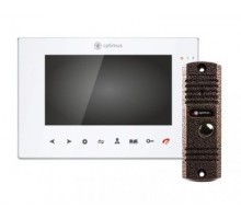 Комплект видеодомофона Optimus VMH-7.1 (w)+ DSH-E1080 (медь)